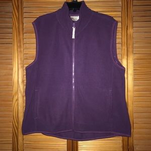 Baxter & Wells Purple‎ Fleece XL Zippered Vest New with Tag
